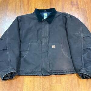 Vintage Carhartt J22 DKB Dark Brown Sandstone Arctic Quilt-Lined Jacket 2XL